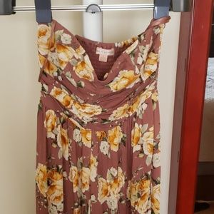 Floral long pant romper. Size M.